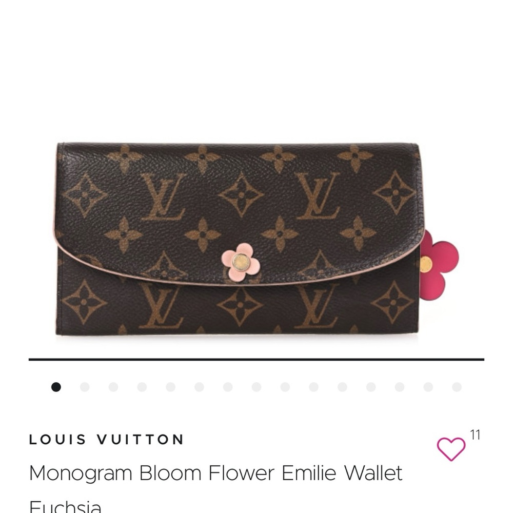 LOUIS VUITTON Monogram limited edition Bloom Flower Emilie Wallet.